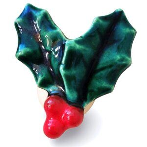 Vintage Holly Holiday Cheer Lapel Pin